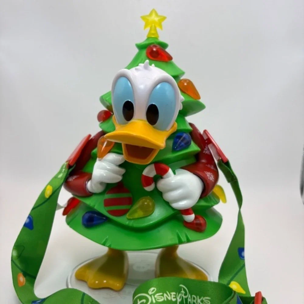 Disney Parks Donald Duck Christmas Tree Light Up Sipper Cup Holiday 2023 Novelty